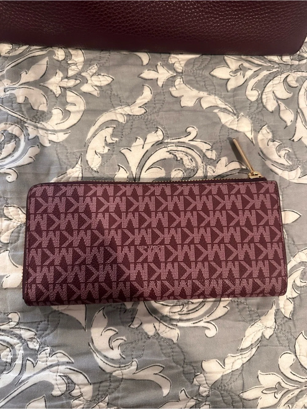 Michael Kors Deep Plum Pebbled Leather Satchel & Wallet